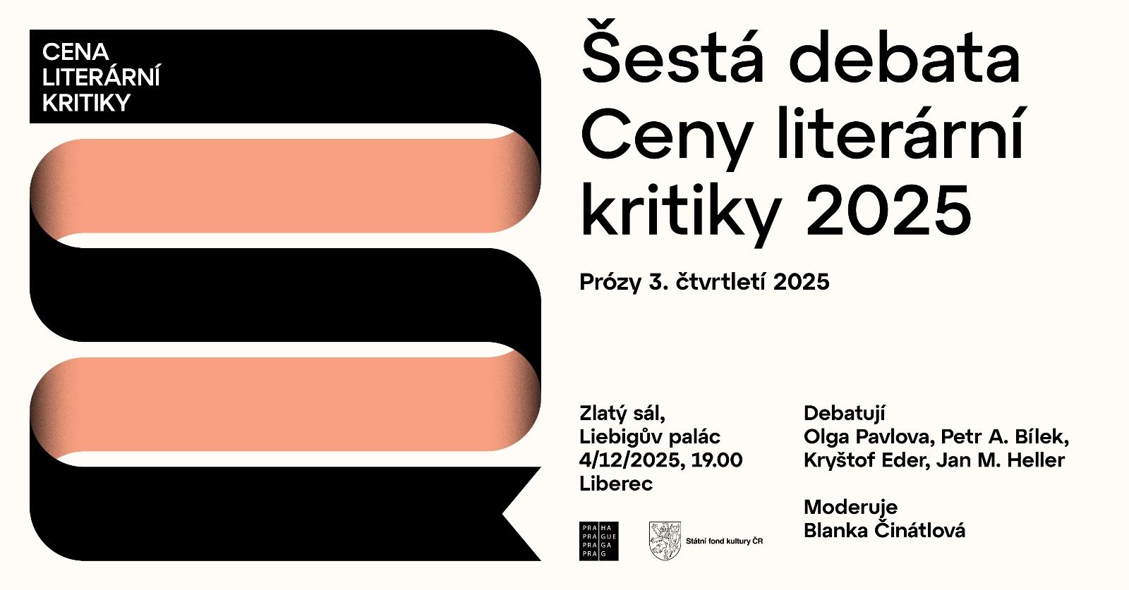 Debata Cena Literární kritiky Liebiegův palác 1